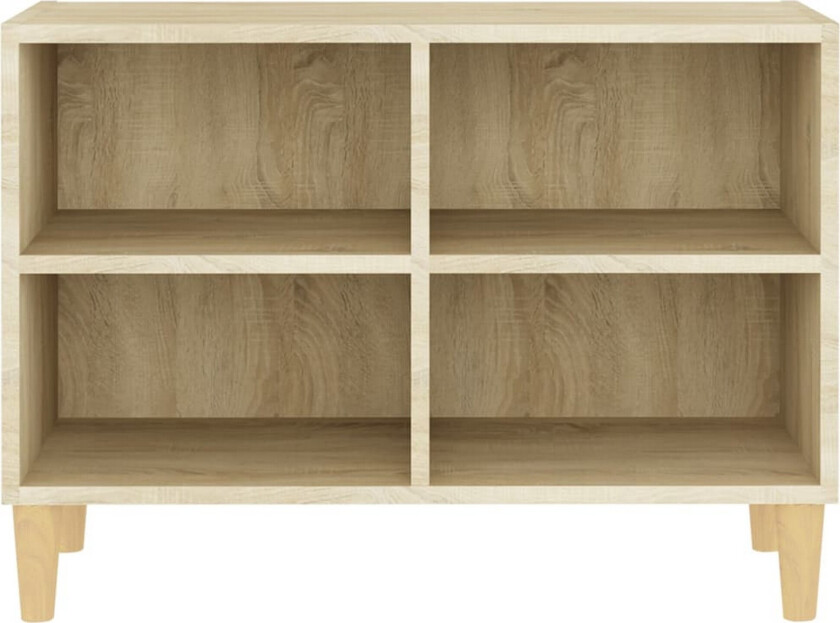 TV-benk med ben i heltre sonoma eik 69,5x30x50 cm - Brun