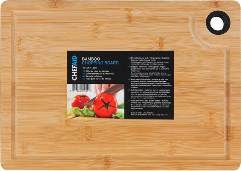 Chef Aid Bambus skjærebrett 35 x 25 x 1,5 cm