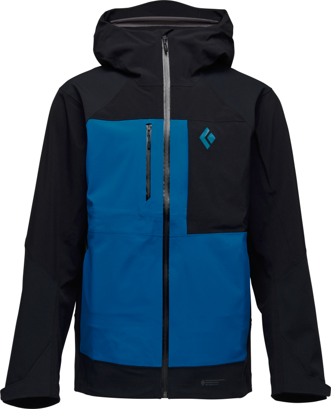 Black Diamond Men's Recon Pro Stretch Shell Black/Kingfisher Black-Kingfisher S