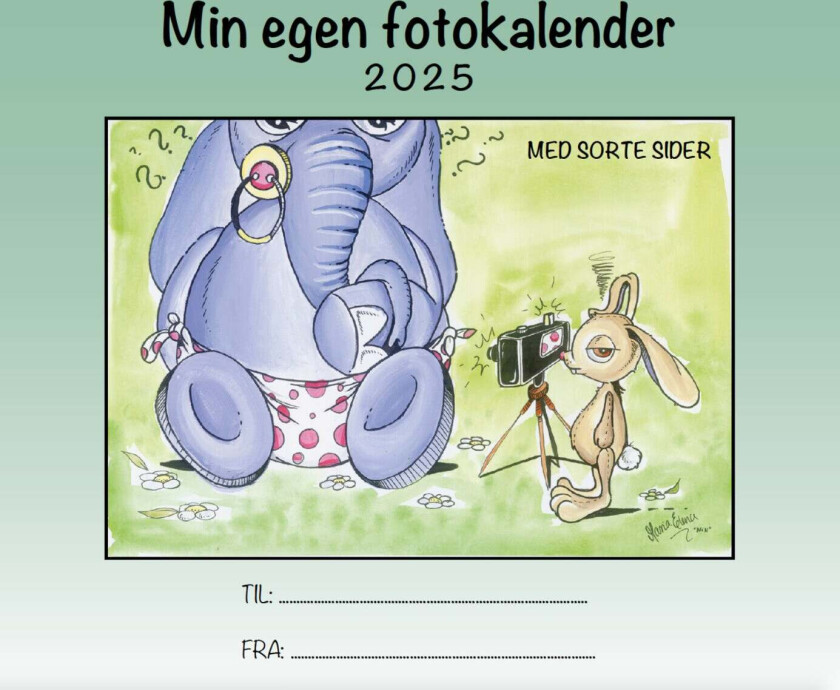 Kalender 2025 Foto Sort 195x225mm
