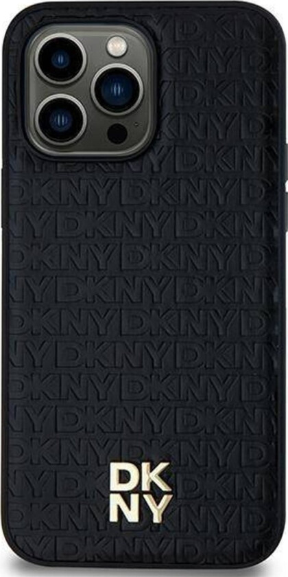 Dkny Dkny Dkhms24mpshrpsk S24+ S926 Czarny/Black Hardcase Leather Pattern Metal Logo Magsafe