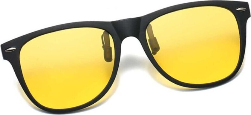 Polarisert Wayfarer Clip On Solbriller Flip Up Yellow Night Vision