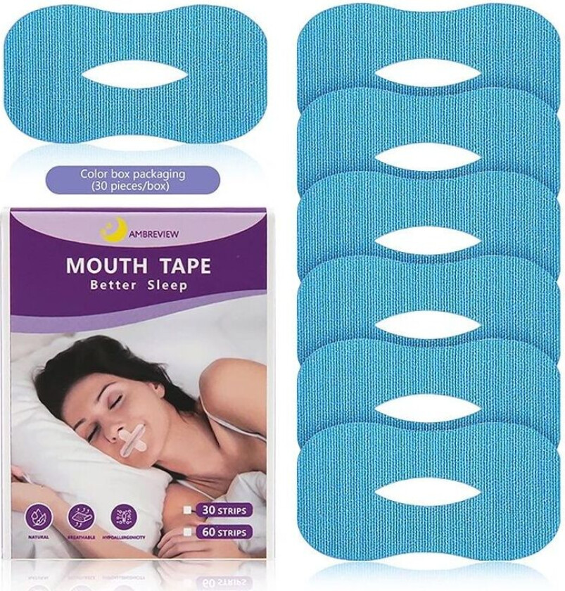 Nsf 30 stykker O-formet Anti-snorking Klistermerker Voksen Barn Forebyggende Munn Puste