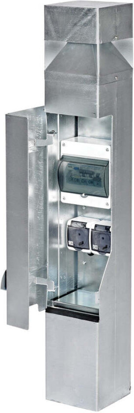 Arvika 893 pullert 12,7W LED 89 cm m/stikkontakt - Galvanisert