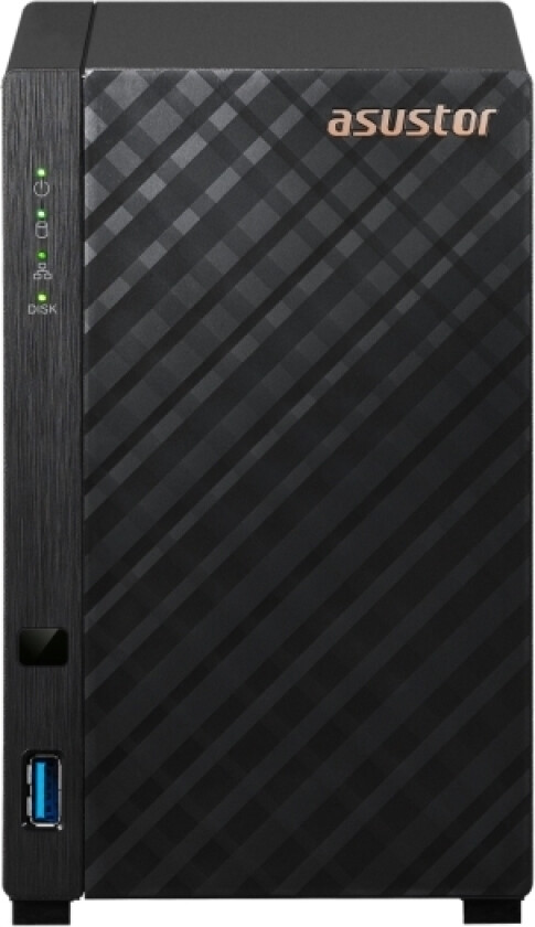 Asustor As1102tl, Nas, Mini Tower, Realtek, Rtd1619b, Sort