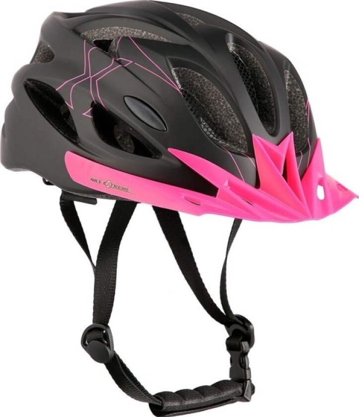 Mtw291 Svart-Rosa Størrelse M (51-60 Cm) Nils Ekstra Hjelm