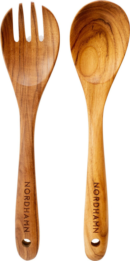 Salatbestikk 23,5 cm, teak
