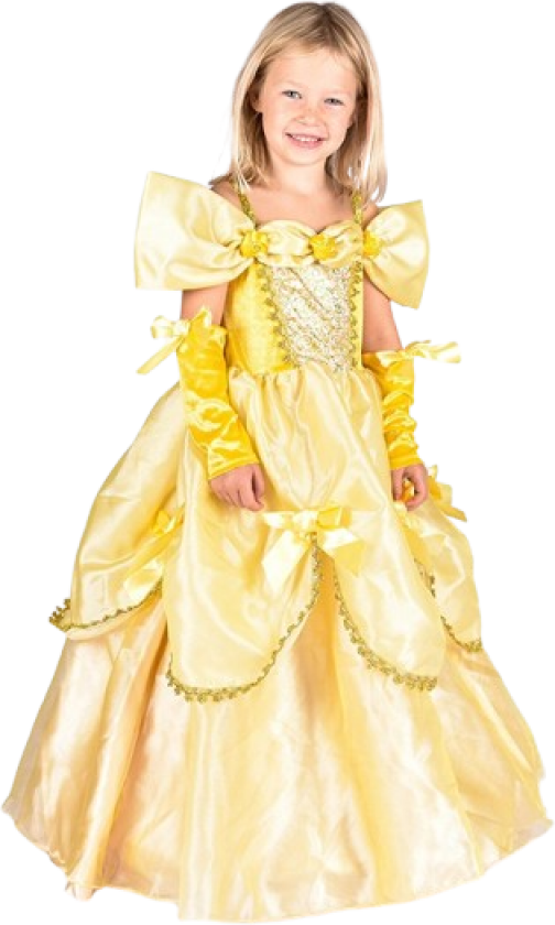 Bilde av - Princess dress - Yellow (110-116 cm) (F60622)