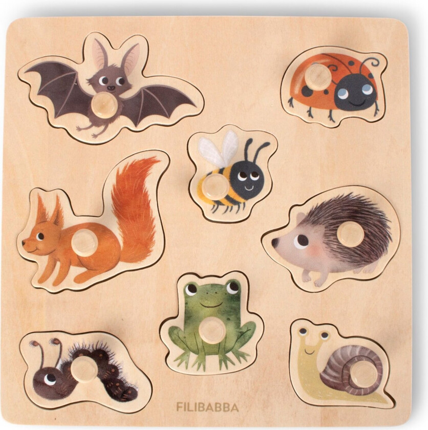 - Wooden silhouette puzzle - Forest friends - (FI-03370)