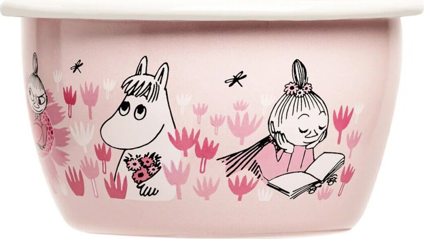 Mummitrollet emaljeskål Girls 30 cl Rosa