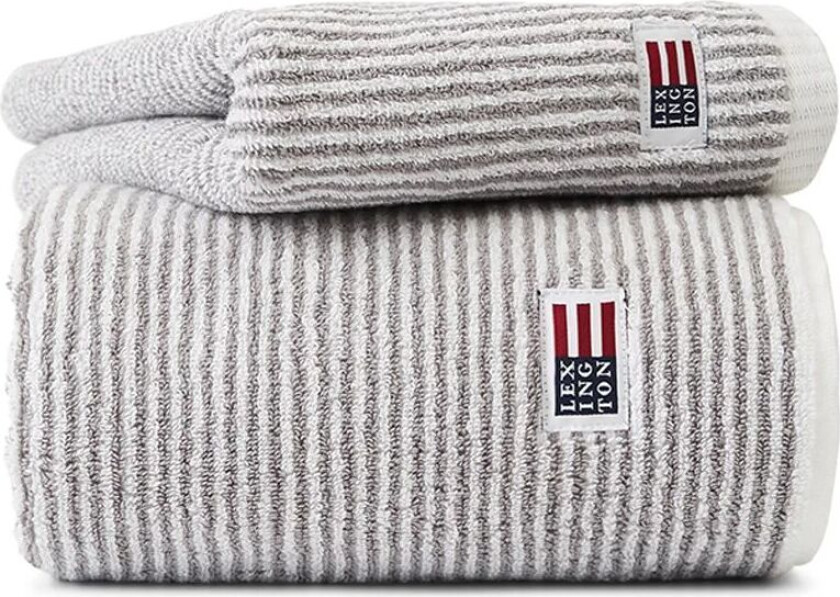 Icons Original Striped håndkle 70x130 cm White-gray