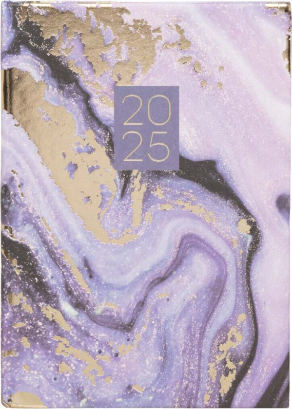 Kalender 2025 A5 Purple Marble