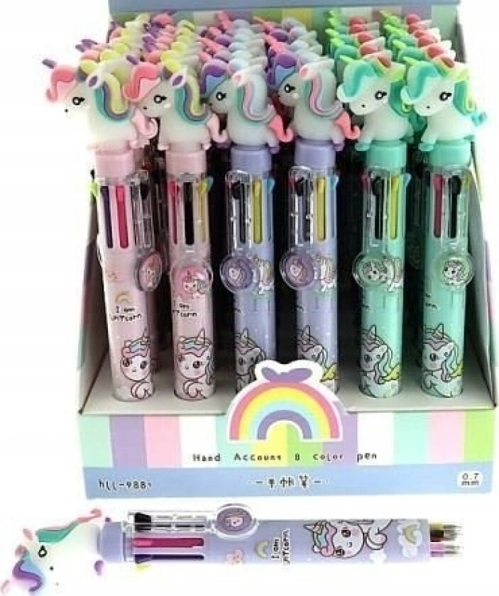 Teka Multicolor Unicorn Kulepenn (36 Stk)