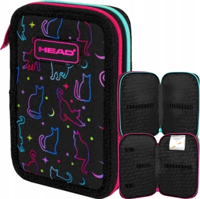 Pennal Dobbelt Pennal Uten Tilbehør Head Midnight Cats Ac2