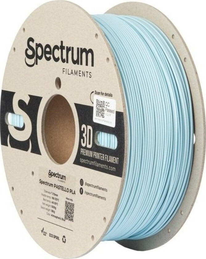 Spectrum Filaments 80711 Pastello Pla Filament Pla-Plast Mat 1.75 Mm 1000 G Atmospheric Blue, Blå , Pastel 1 Stk