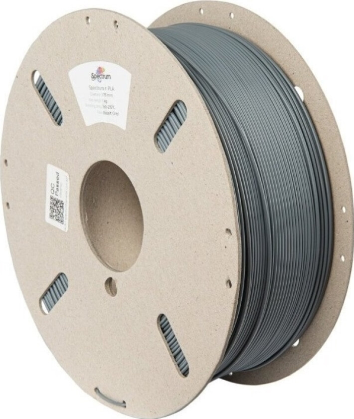 Spectrum Filaments 80556 Recycled Pla Filament Pla-Plast Recycled Pla 1000 G Basaltgrå, Grå 1 Stk