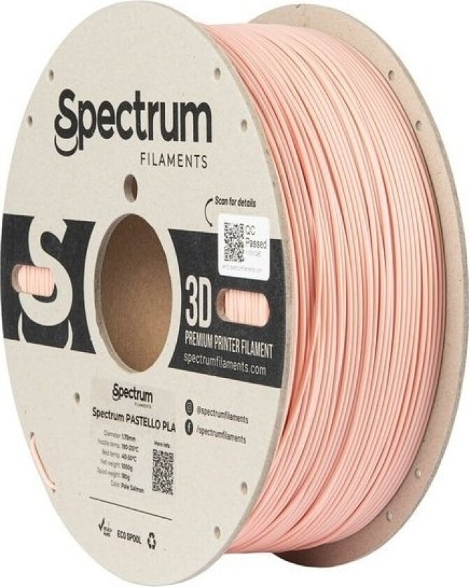Spectrum Filaments 80710 Pastello Pla Filament Pla-Plast Mat 1.75 Mm 1000 G Pale Salmon, Lax, Pastel 1 Stk