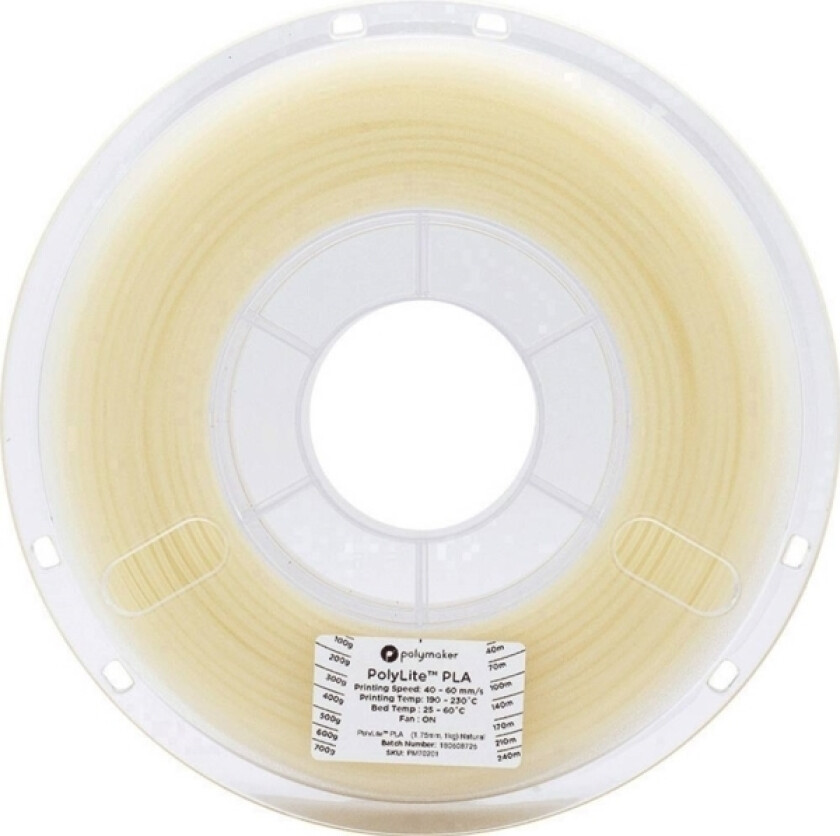 Polymaker 70200 Filament Pla-Lag 2,85 Mm 1 Kg Natur Polylite 1 Stk.