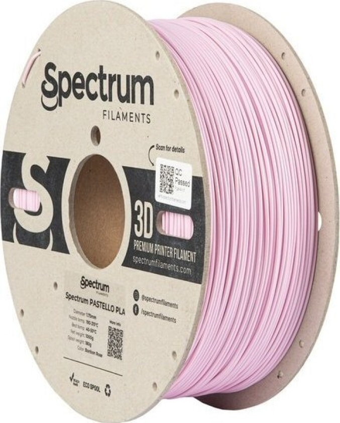 Spectrum Filaments 80706 Pastello Pla Filament Pla-Plast Mat 1.75 Mm 1000 G Bonbon Rose, Rose, Pastel 1 Stk