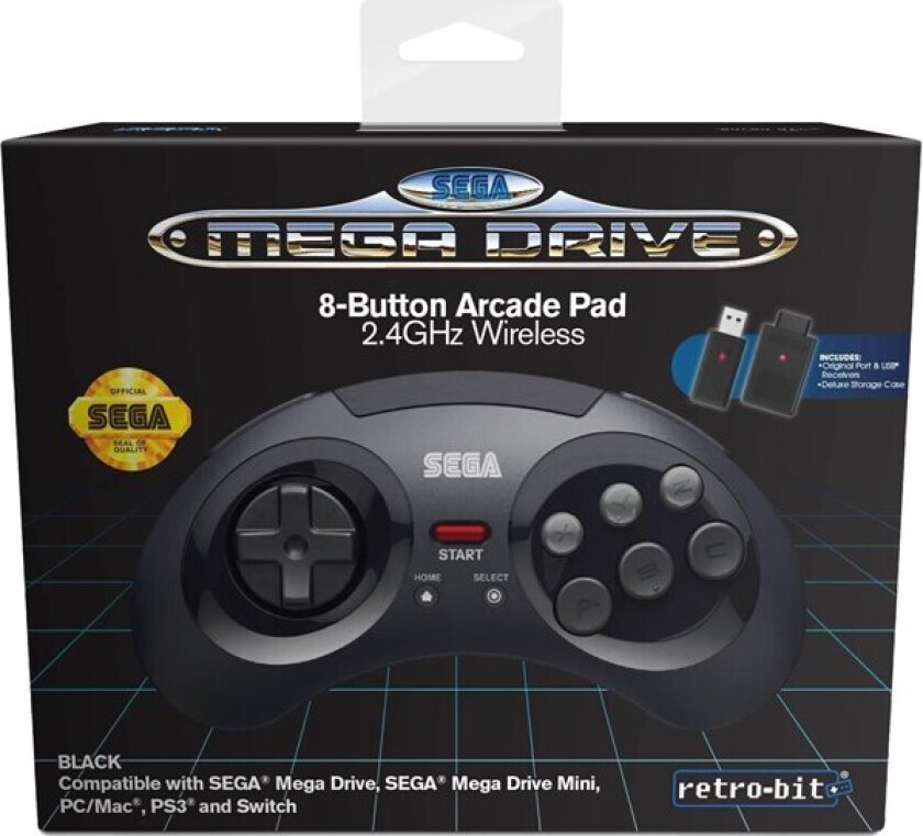 Sega Mega Drive Wireless Controller - Black - Controller - MAC