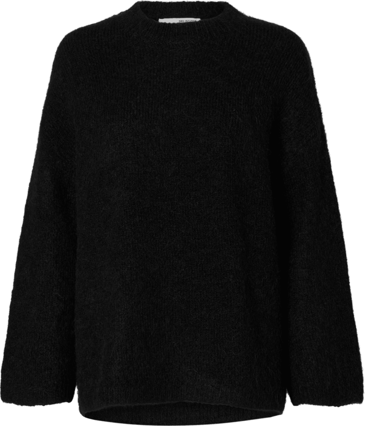 Selected Femme Gabella Knit Genser - Black