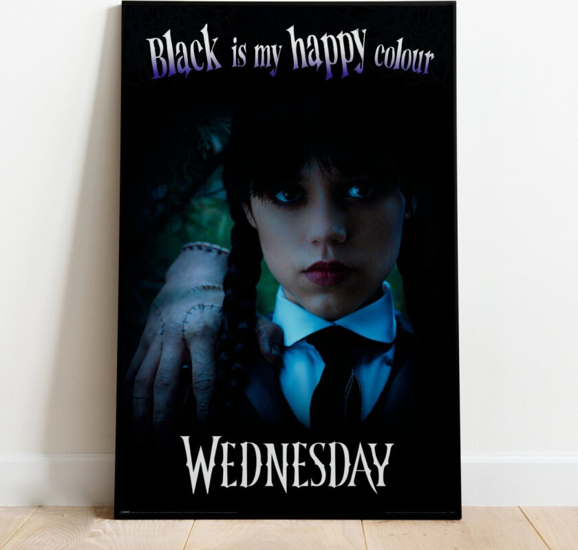 Plakat Black Is My Happy Colour - 91,5 x 61 cm | Supernerds.no - Norsk Nettbutikk