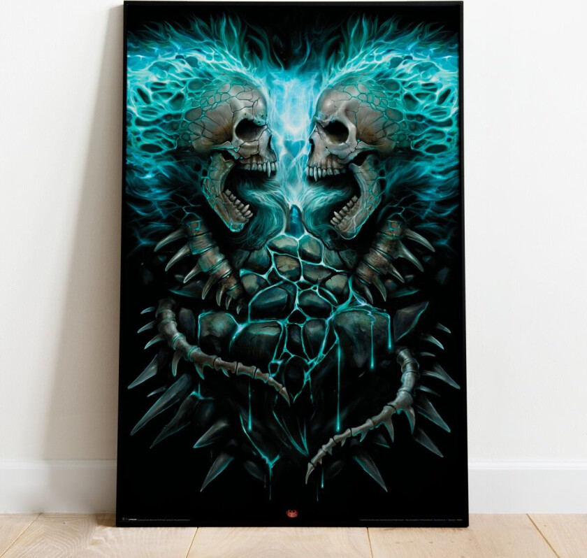Spiral Plakat Flaming Spine - 91,5 x 61 cm | Supernerds.no - Norsk Nettbutikk