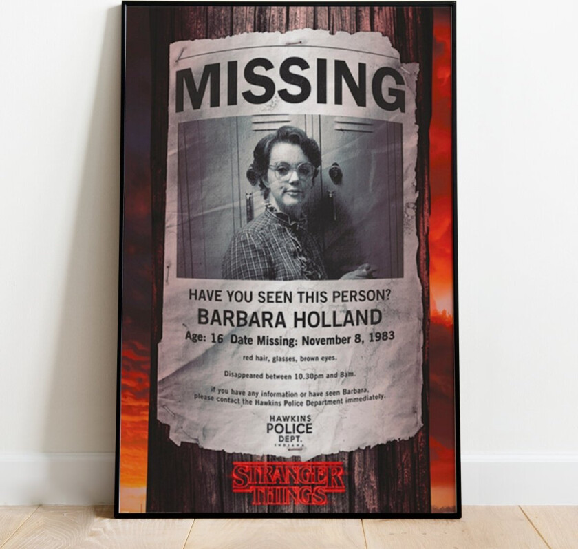 Plakat Missing Barb - 91,5 x 61 cm | Supernerds.no - Norsk Nettbutikk