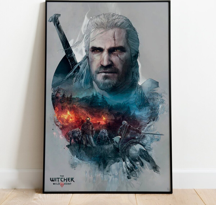Plakat Geralt - 91,5 x 61 cm | Supernerds.no - Norsk Nettbutikk