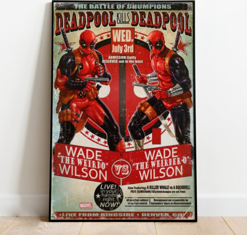 's Deadpool Plakat Kill Champion - 91,5 x 61 cm | Supernerds.no - Norsk Nettbutikk
