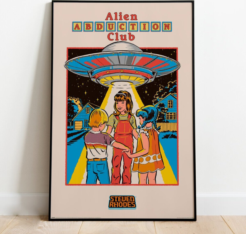 Steven Rhodes Plakat Alien Abduction - 91,5 x 61 cm | Supernerds.no - Norsk Nettbutikk