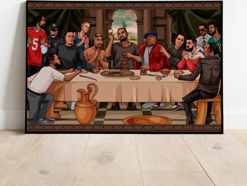 Hip Hop Plakat The Last Supper of Hip Hop - 91,5 x 61 cm | Supernerds.no - Norsk Nettbutikk