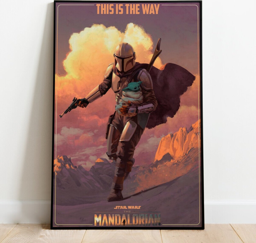 Plakat Mandalorian On The Run - 91,5 x 61 cm | Supernerds.no - Norsk Nettbutikk