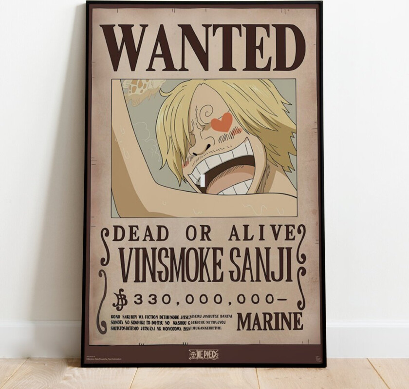 Plakat Wanted Sanji - 91,5 x 61 cm | Supernerds.no - Norsk Nettbutikk