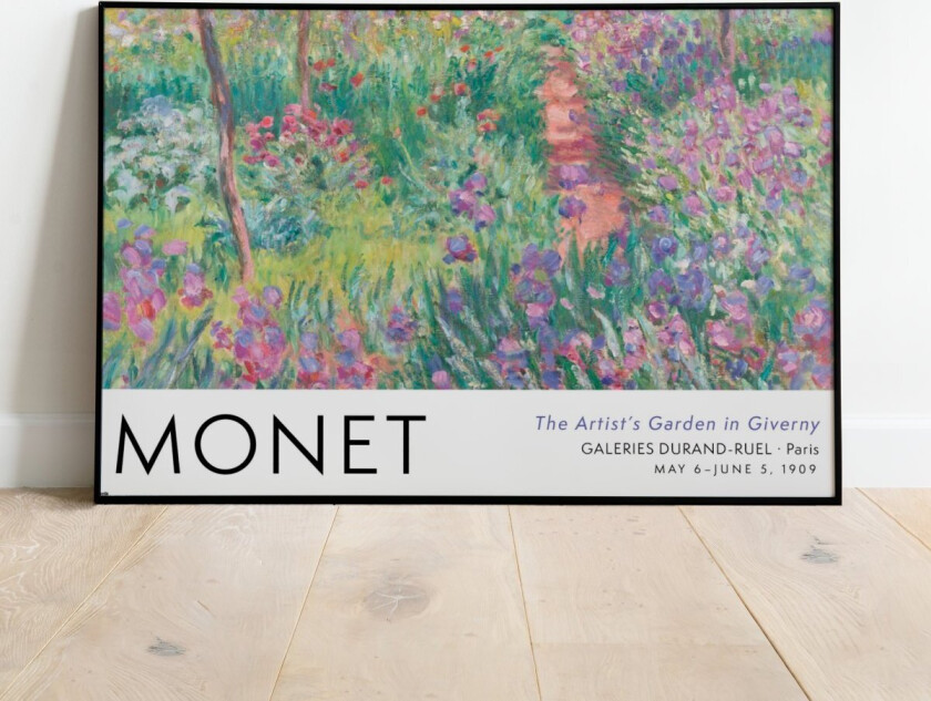 Monet Kunstnerens Hage Ved Giverny Plakat - 91,5 x 61 cm | Supernerds.no - Norsk Nettbutikk