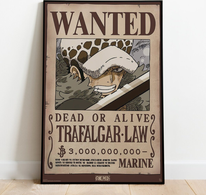 Plakat Wanted Law Wano - 91,5 x 61 cm | Supernerds.no - Norsk Nettbutikk
