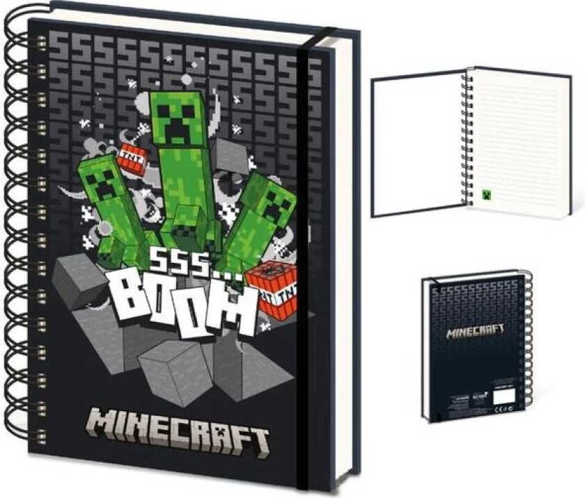 Creeper Boom Notatbok A5 | Supernerds.no - Norsk Nettbutikk