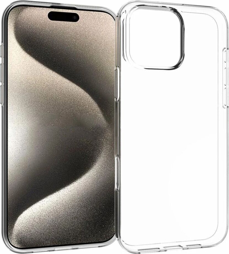 iPhone 16 Pro Max Fleksibelt Plast Deksel - Gjennomsiktig