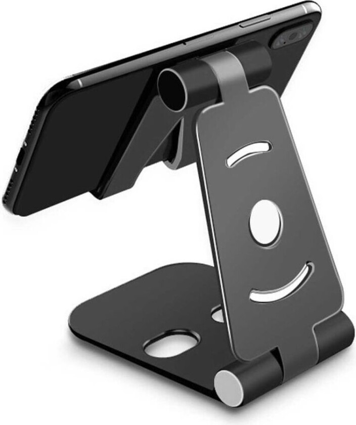 Sammenleggbart mobilstativ - sett for mobil, iPad, nettbrett svart