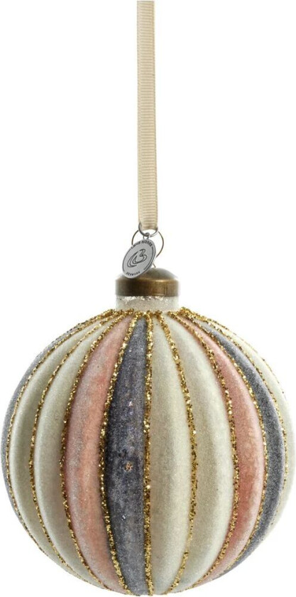 Noville juletrekule Ø 10 cm White-dark grey-rose