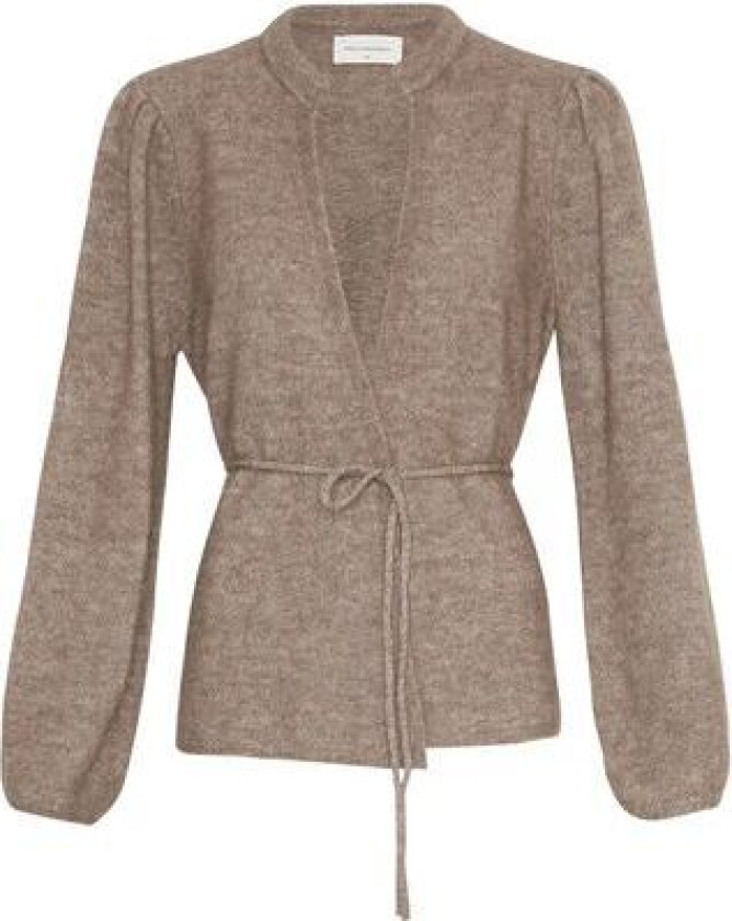 Moss Copenhagen Gustel Hope Wrap Cardigan - Walnut Melange XS/S