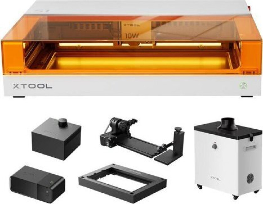 2-In-1 Xtool S1 40W Laser Engraver - All-In-One Kit (White)