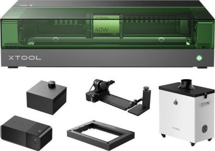 2-In-1 Xtool S1 40W Laser Engraver - All-In-One Kit (Black)