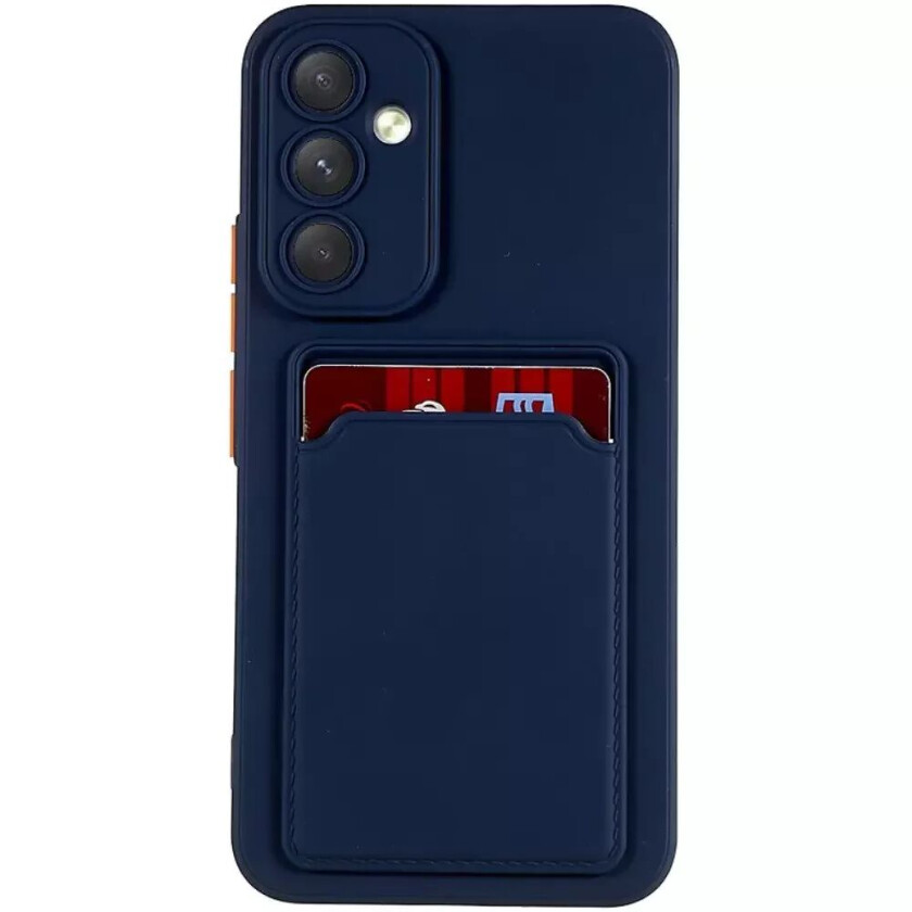 Samsung Galaxy A54 (5G) Fleksibelt Plastdeksel med Kortholder - Blå