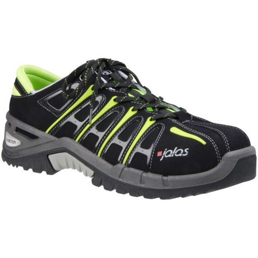 9508 Exalter2 Vernesko S3, aluminiumhette, svart/lime Str. 45
