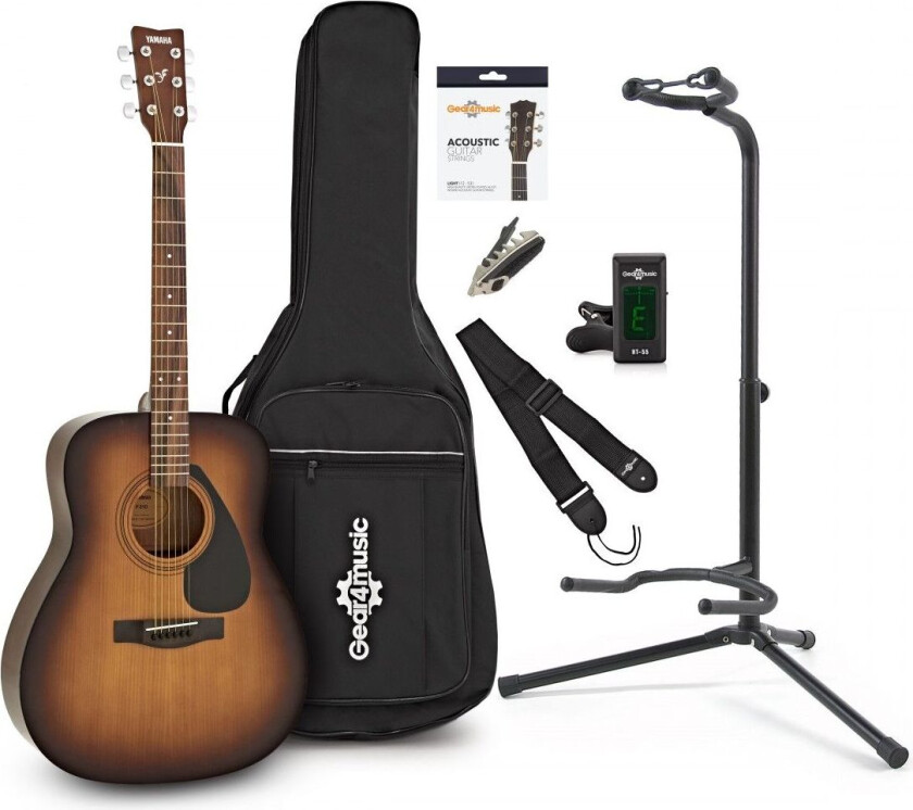 F310 Acoustic Sunburst m / Gear4music tilbehørspakke
