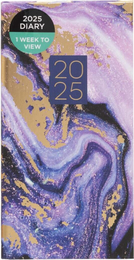 Kalender 2025 Slim Wtv Purple Marble