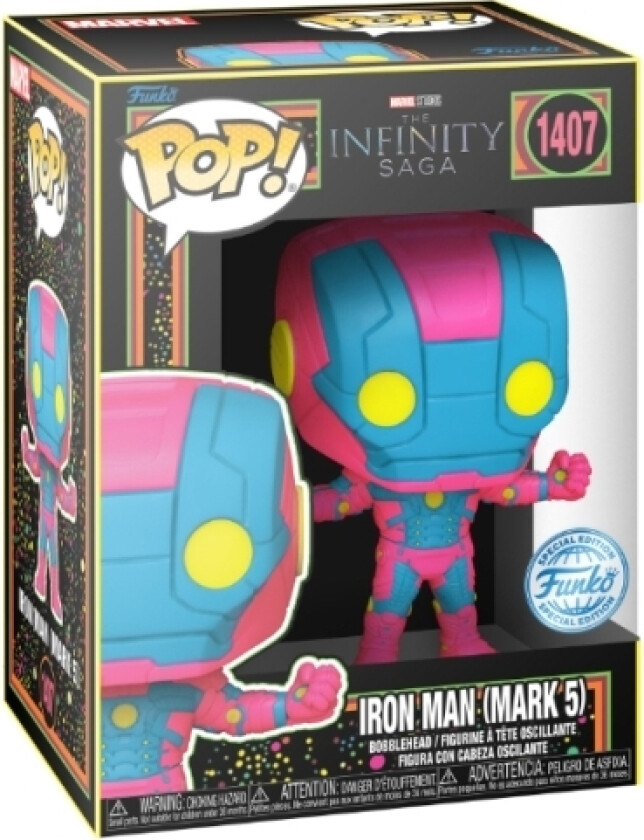 Funko! Pop Vinyl Excl Iron Man Mkv(Blklt)