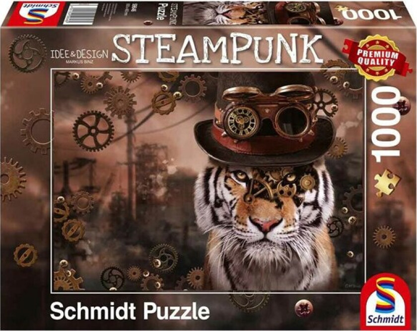 Puzzle - Markus Binz: Steampunk Tiger (1000 pieces) Gulv