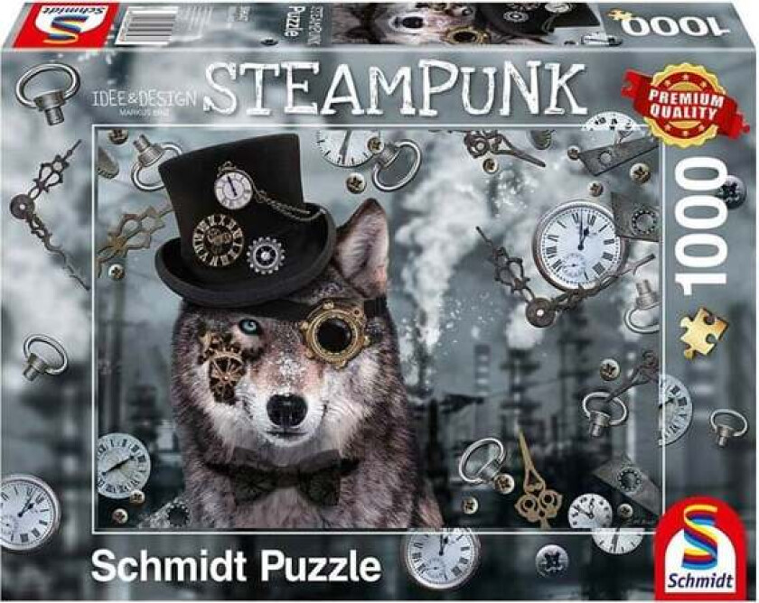 Puzzle - Markus Binz: Steampunk Wolf (1000 pieces) Gulv